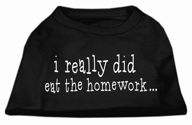 I really did eat the Homework Screen Print Shirt Black XXXL